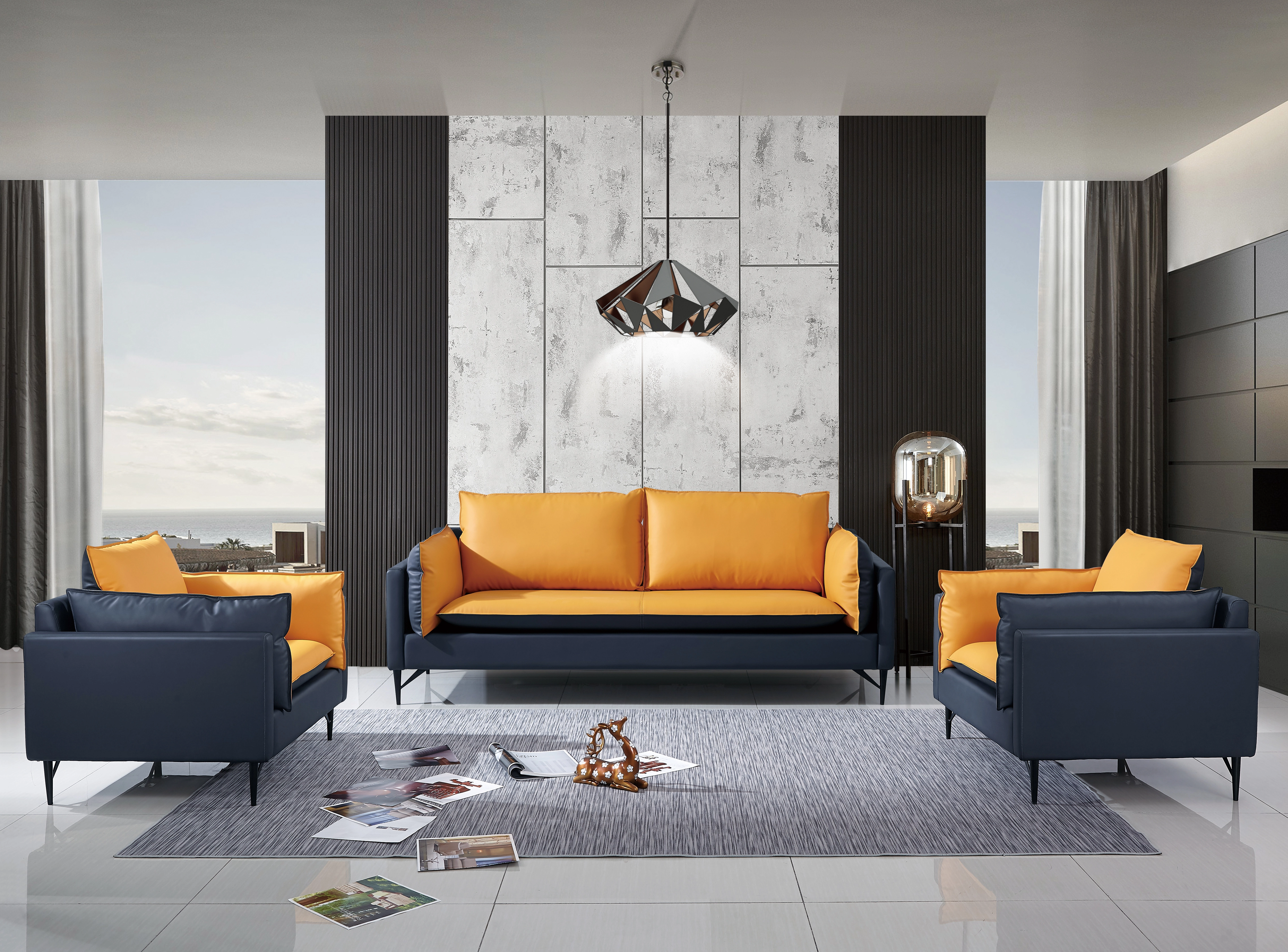Modern Style Sofa with Generous Temperament and Delicate Texture (S5231) 1