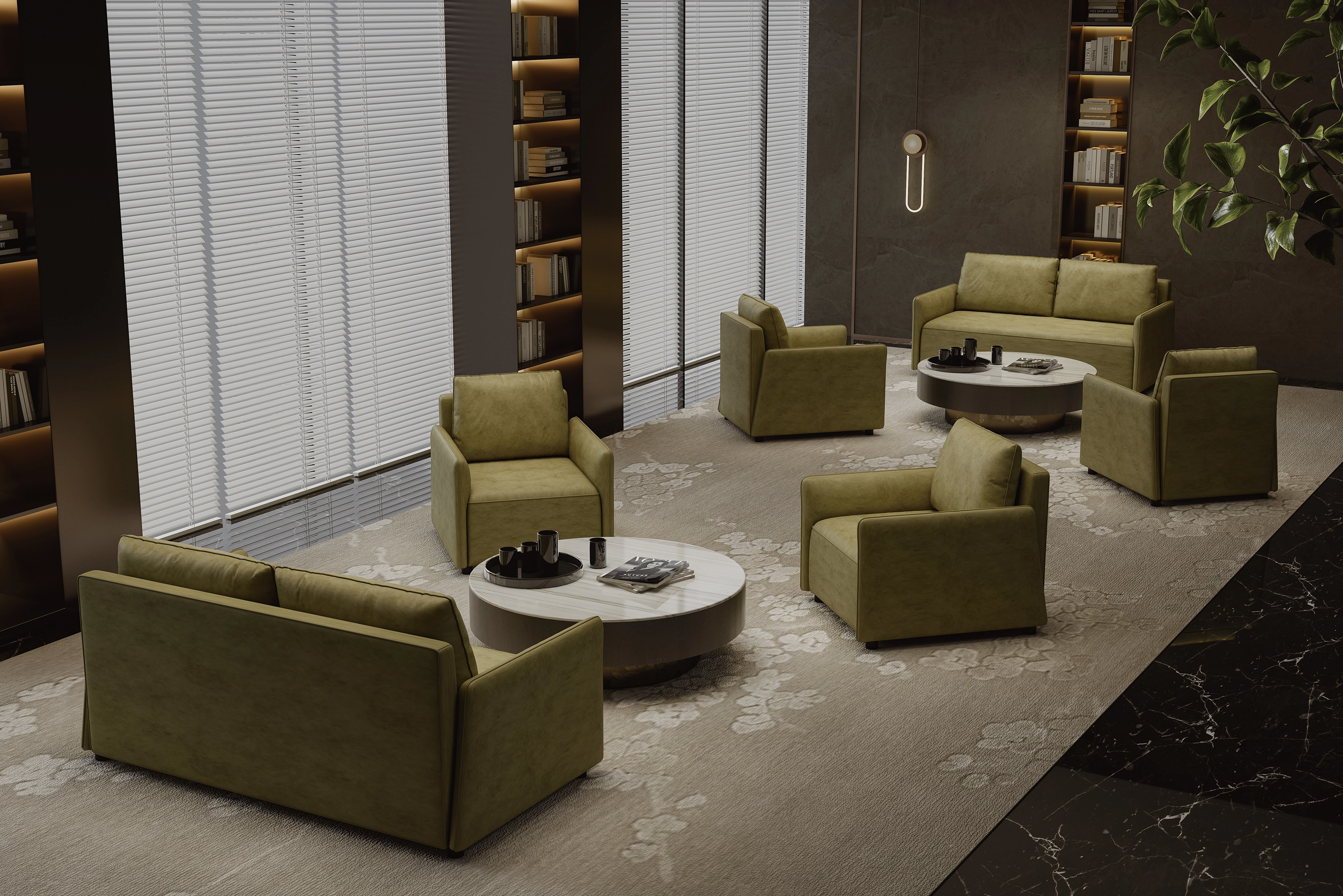 Velvet sofa is a sofa that is very suitable for apartment scenes V-S5372, V-S5372-B 1