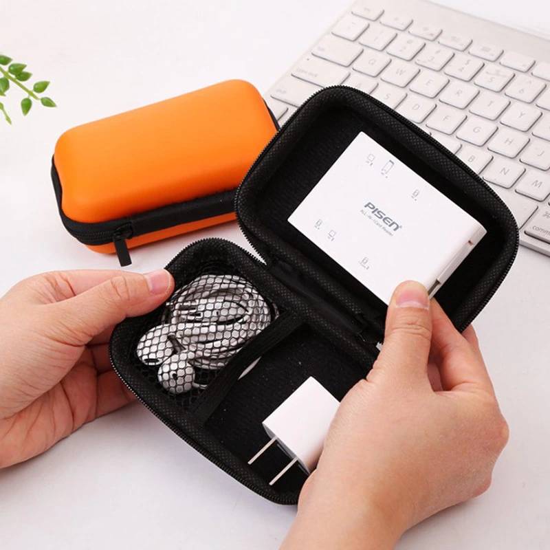 Portable earphone key storage zipper case phone charger cable case student travel Mini coin change storage case 1