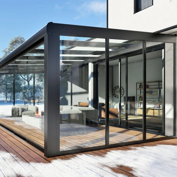 Yongdi Invernadero de lujo Terraza acristalada de aluminio Villa Patio Jardín Terraza Doble vidrio 1