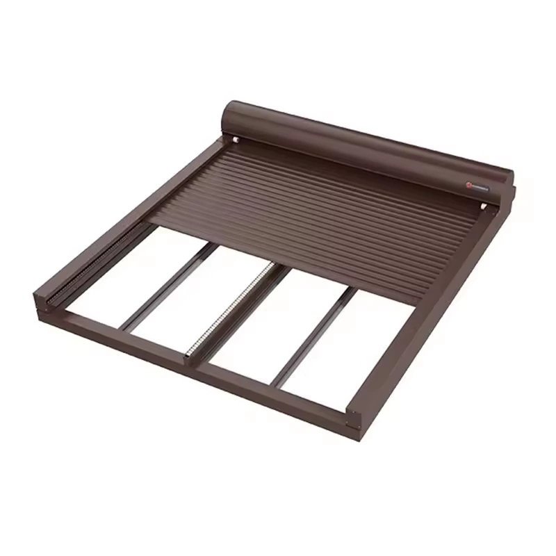 Persiana eléctrica horizontal de aluminio para patio, tragaluz exterior impermeable, toldo enrollable para techo 1