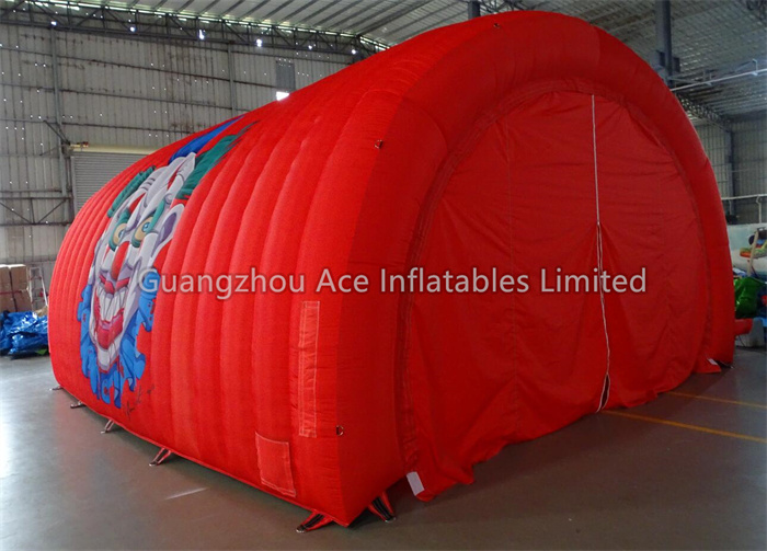 Tente gonflable rouge de couverture de tunnel de stockage de garage d'abri de voiture 2