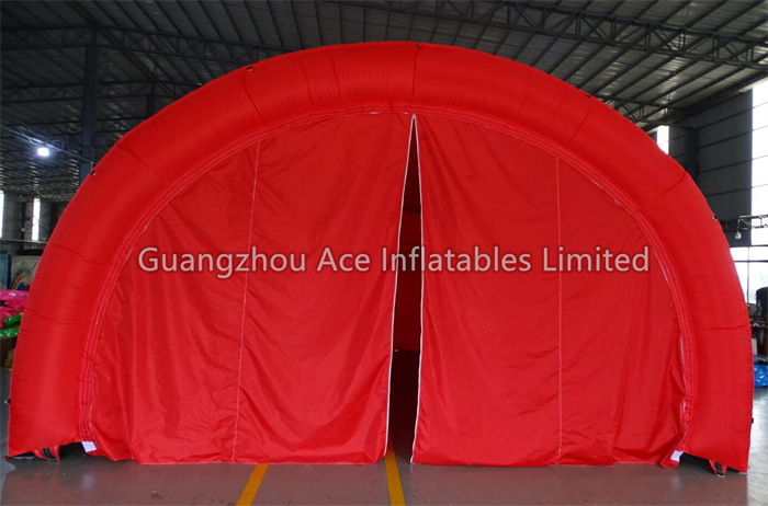 Tente gonflable rouge de couverture de tunnel de stockage de garage d'abri de voiture 5