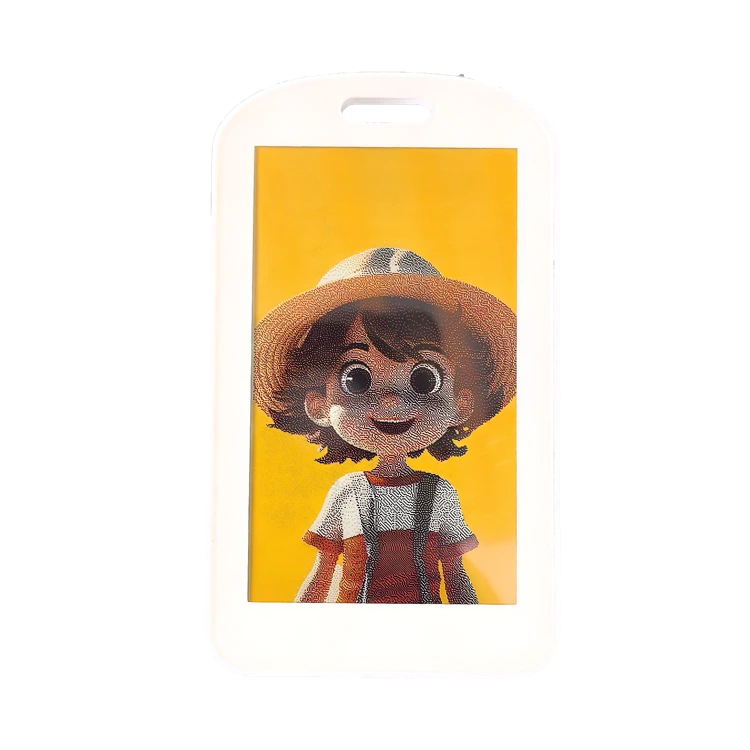 Mettez en surbrillance l'insigne de travail d'étiquette de nom électronique 3,7 pouces 1