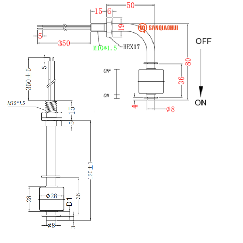 LS80 200℃ high temperature Liquid Level Switch 5