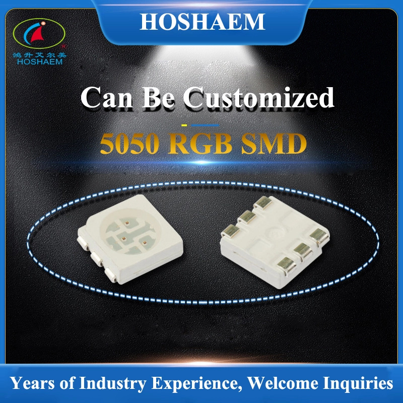 Hongsheng 4PIN 5050 Full-color LED Chips 5050 RGB SMD Beads High Brightness LED Ambient Light Diode Factory Price 1