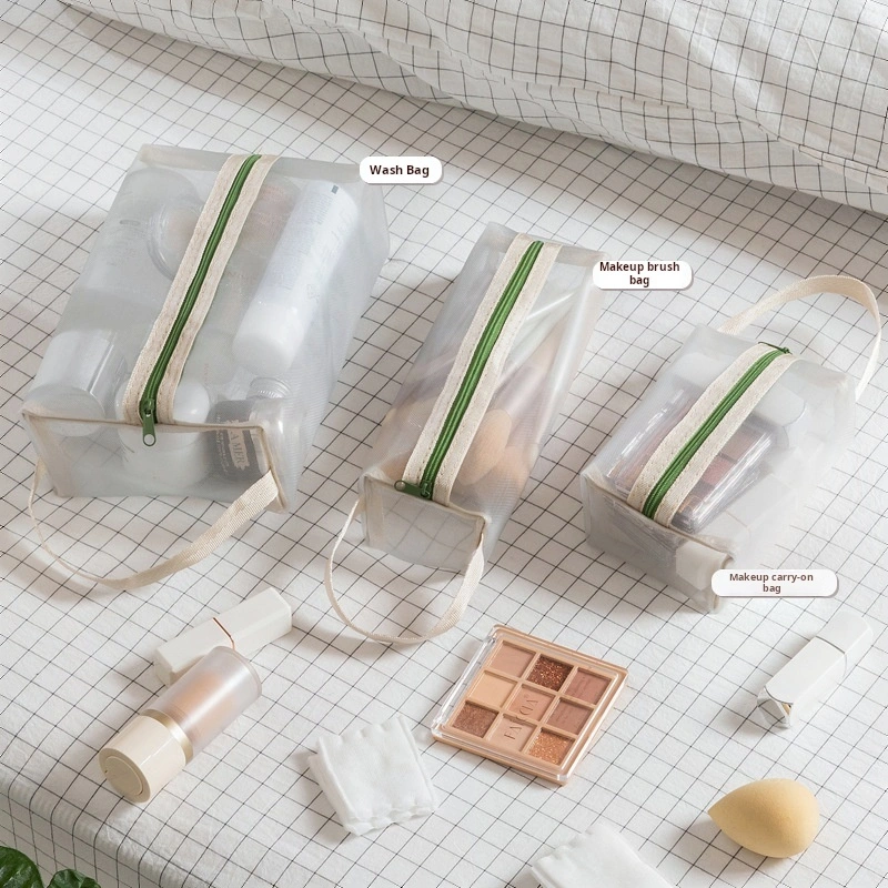 New woman makeup brush bag travel transparent skincare toiletry bag lady cosmetics lipstick Storage bag 1