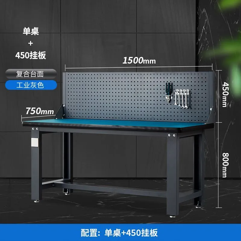 Heavy-Duty Modern Office  Industrial Workstation Metal and Wood Mobile Workbench Tool for Garage Storage OEM & ODM Supported 1