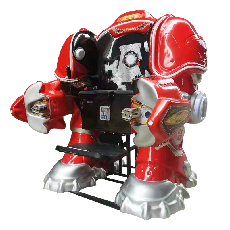 Baterai Listrik Taman Bermain Luar Ruangan Kiddie Rides Peralatan Hiburan Robot Berjalan 1