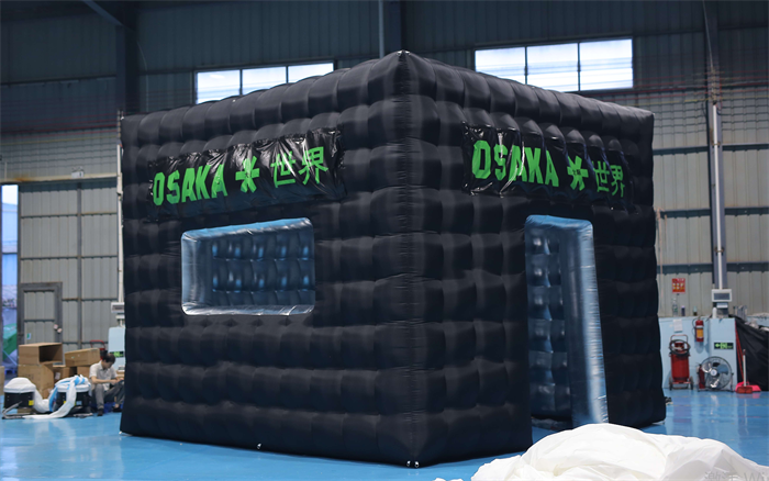Maison cubique de tente de cabine gonflable pour événements d'exposition - Portable & polyvalent 4