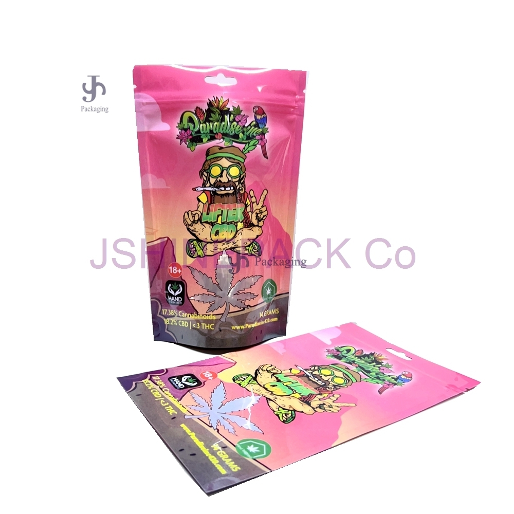 Custom Artwork Printing 28g Stand Up Mylar Bags With Clear Window | JSHINEPACK 1
