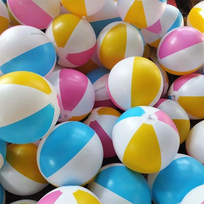Juguetes inflables coloridos de la piscina de la pelota de playa del PVC del arco iris del OEM 1