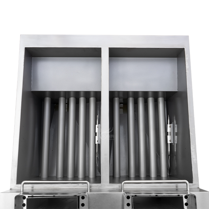 Double Tank Commercial Countertop Gas Deep Fryer with Oil Drian Cock (EF-72T) 6