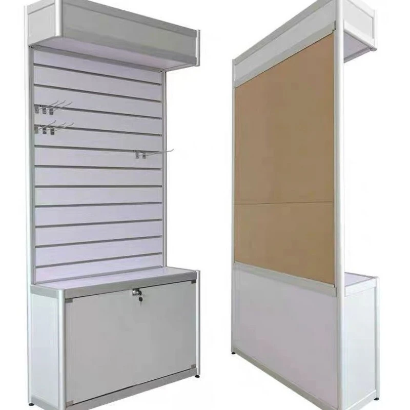 Le mur adapté aux besoins du client de fente de feuille de mélamine de décoration de supermarché étagère les panneaux de Slatwall de forces de défense principale pour l'affichage 1
