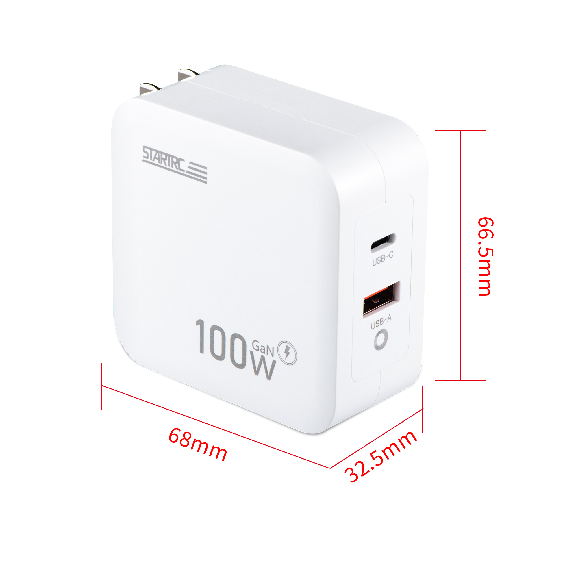 Adaptador GaN de carga rápida PD universal de 100 W STARTRC (enchufe EE. UU./CN) 4