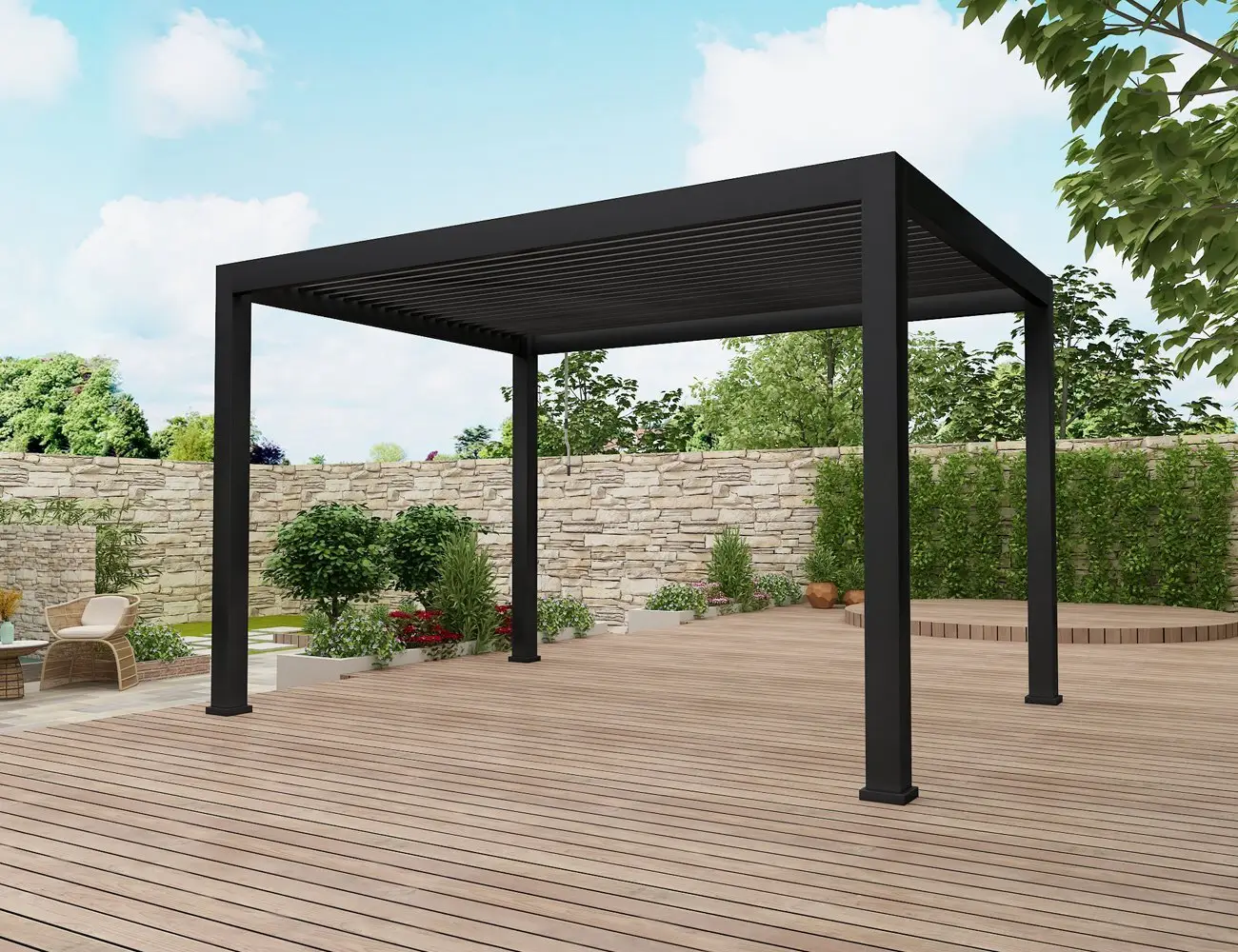 Aluminium Pergola with Adjustable Louvers - - Yongdi 2