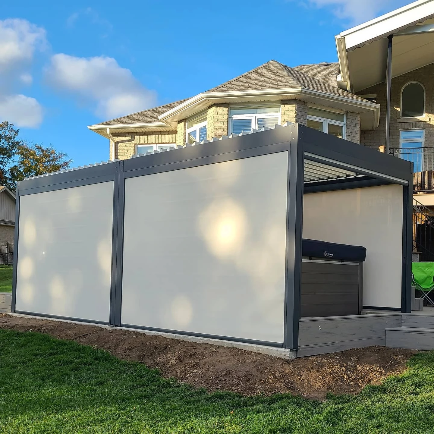 Yongdi manuel extérieur terrasse auvent pavillon aluminium pergola auvent panneau persienne kit gazebos système étanche pergola extérieure 1