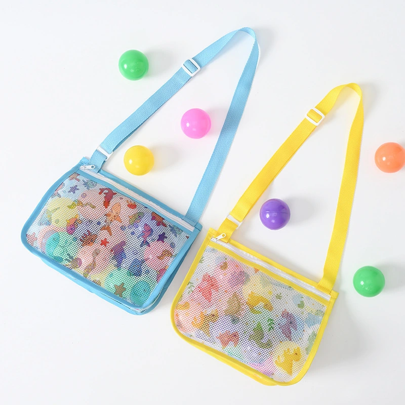 Kinderspielzeugaufbewahrung Strandtasche Muschelkollektion transparente Umhängetasche Outdoor-Badeanzug Mesh-Umhängetasche-1723882166157905 1