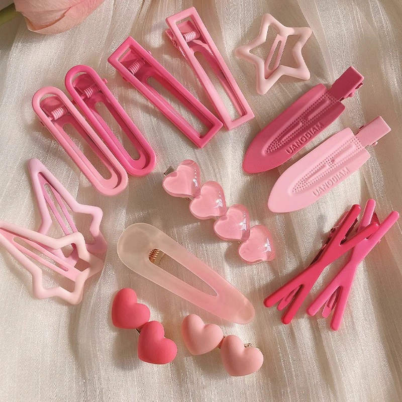 Pink Dopamin Hair Clip Accessoire für Frauen süßer kleiner Edge -Clip neuer Stil der Pony -Clips 1