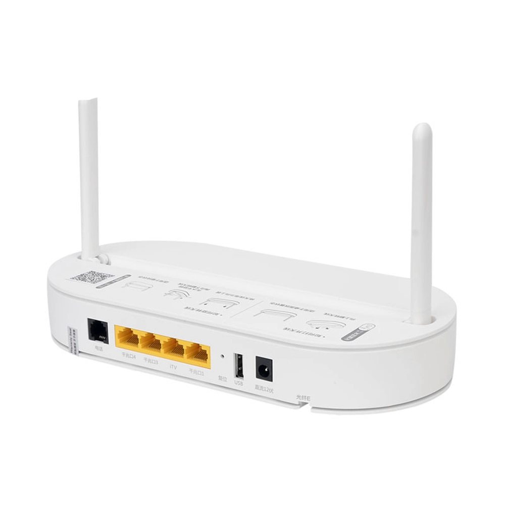 Terminal óptico PON con capacidad Gigabit de módem enrutador F450A FTTH con puerto 4GE 1POTS puerto 1USB 1