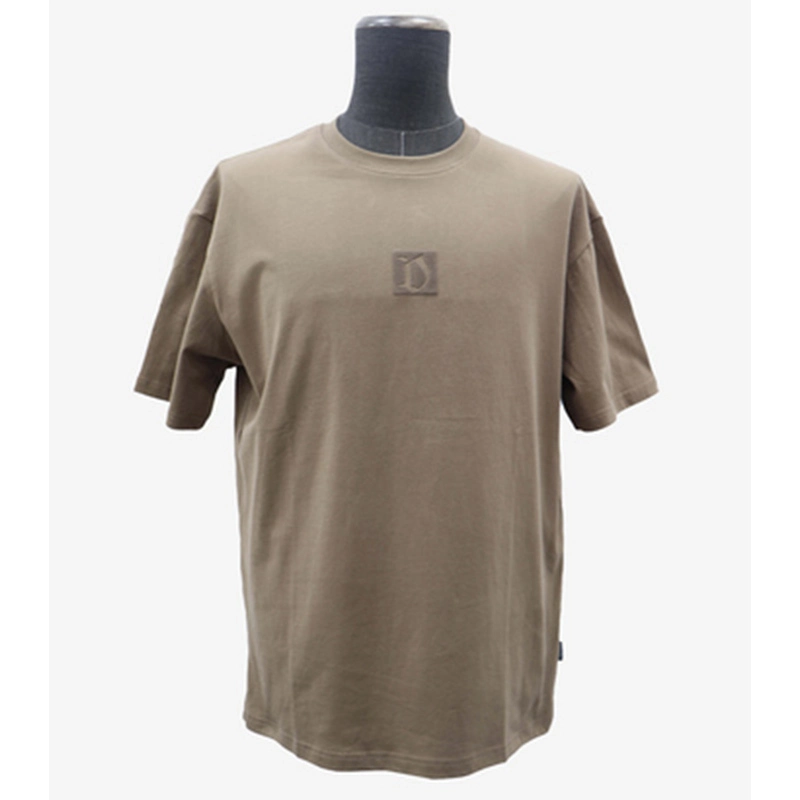 Classical crew t-shirt with flocking printing 1