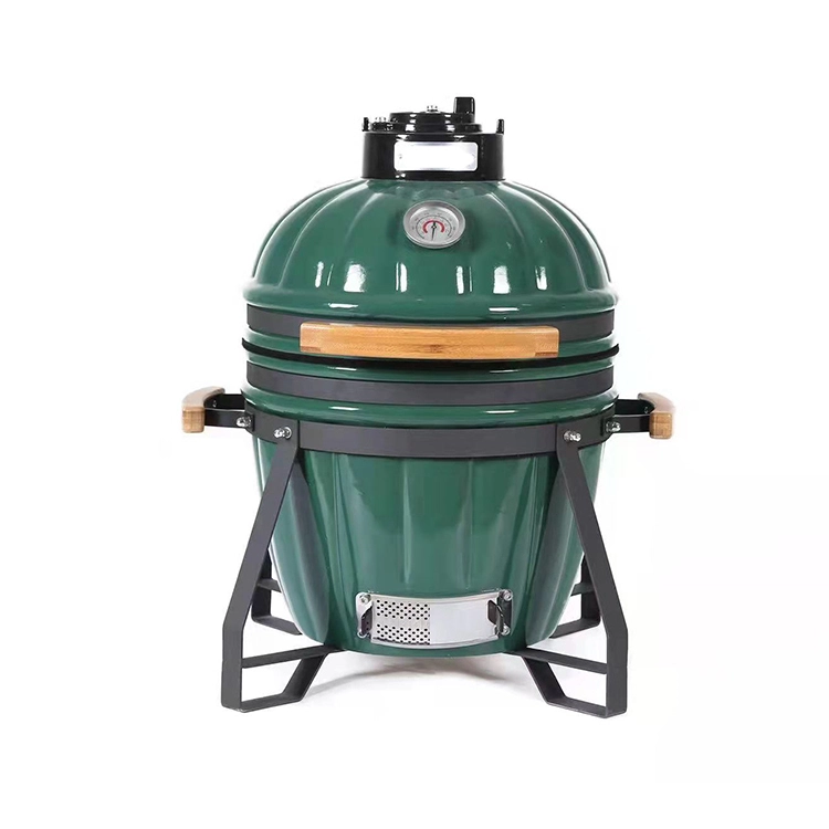 MCD 15-Zoll-Keramik-Holzkohlegrill und Räucherofen im Kamado-Kürbis-Stil mit Selbstzündung und Temperaturregelung 1