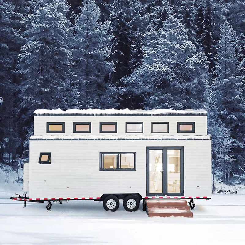 Modern Tiny House on Wheels with Solar Panels | Prefab 2 Bedroom Mobile Home 1