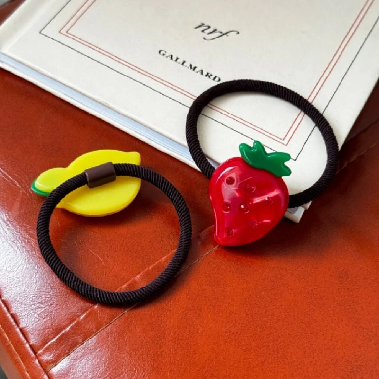 DOWELL Jewelry. Hochwertiges Acetat-Frucht-Haarseil mit hoher Elastizität und Diamantband, hohes Schachtelhalm-Haarband, Haarschmuck 1