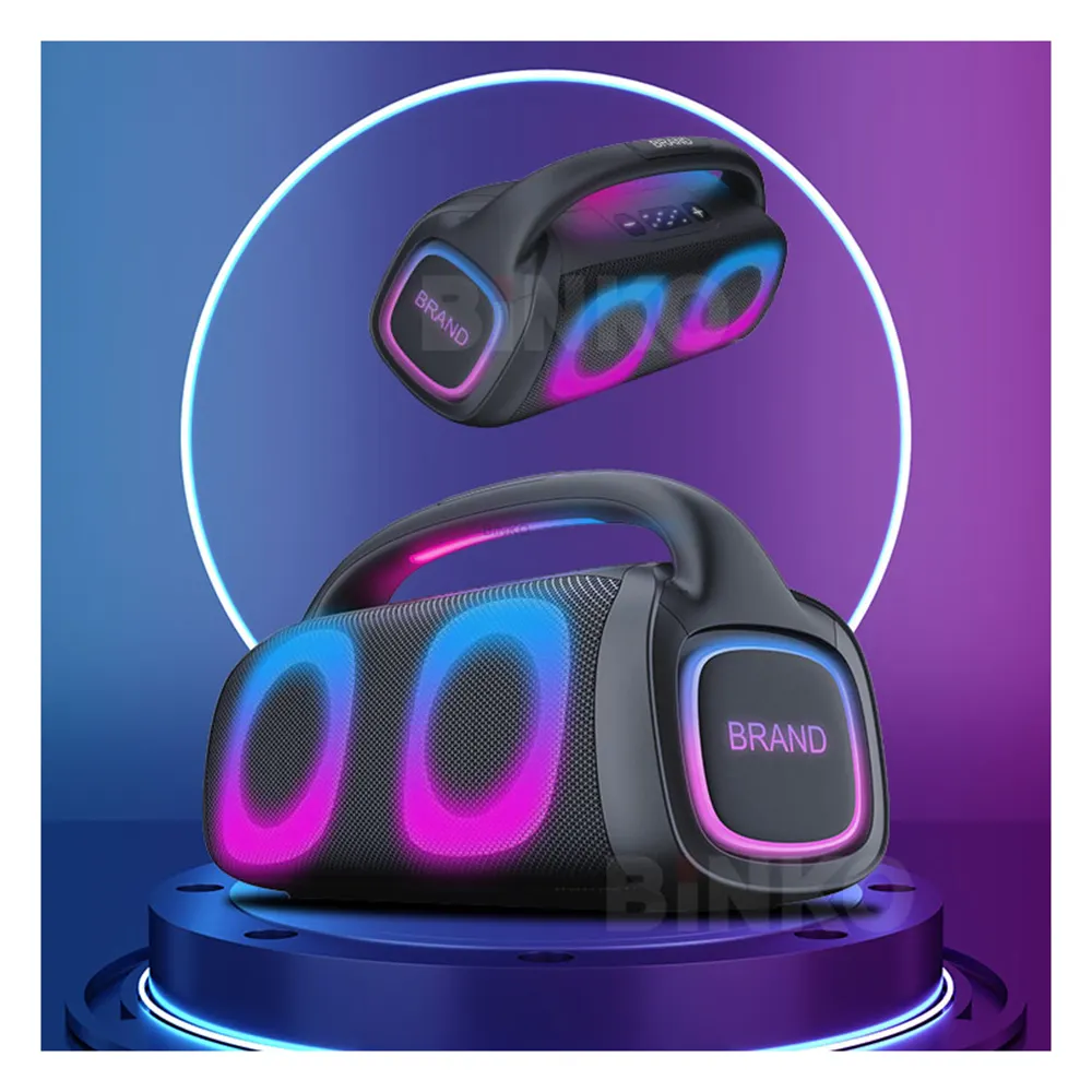 For Bar Best Boombox Speaker Black Shell with Color Light by Binko 10