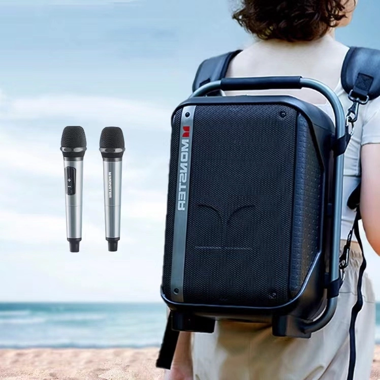 Monster Party Go P13 backpack 6.5 inch hifi stereo sound bass boost outdoor waterproof karaoke portable bluetooth speakers 1