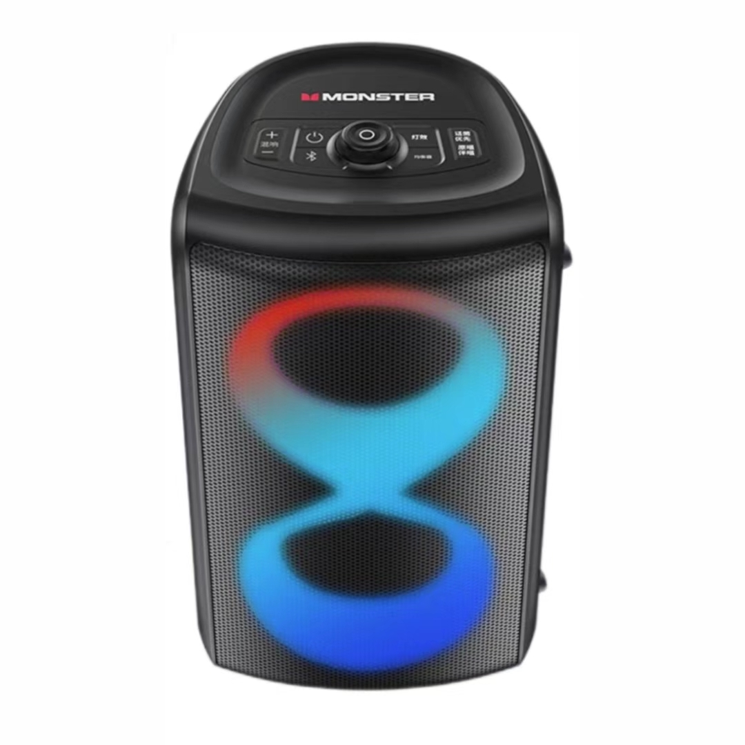 Monster M12 batería de larga duración luz led dinámica de color karaoke portátil partyboost altavoz de graves mejorado boombox recargable 1