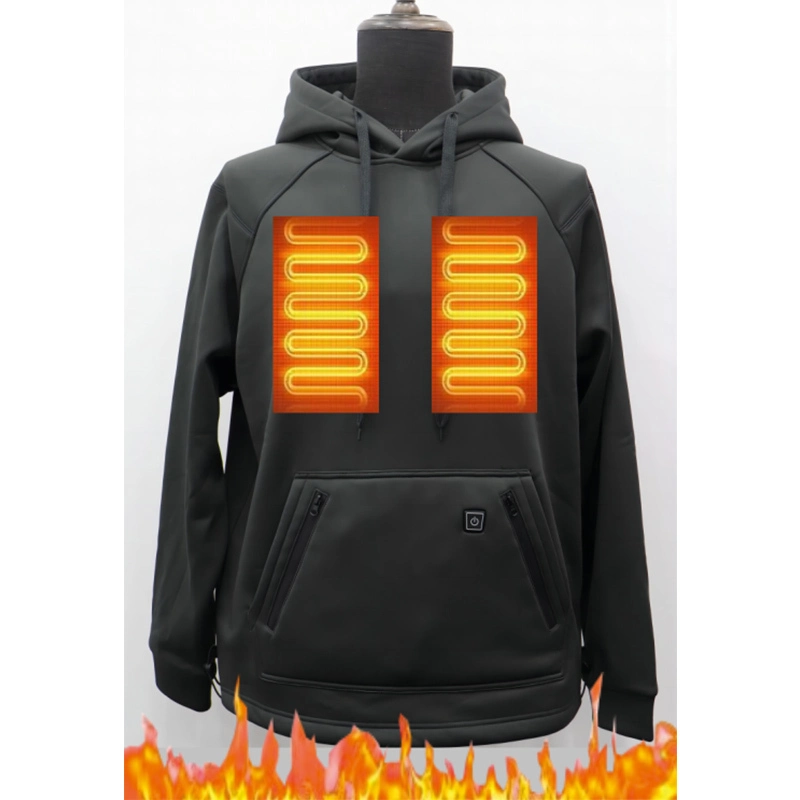 Sudadera térmica unisex con capucha calentada ropa para exteriores 1