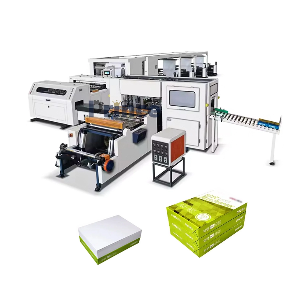Automatic High Speed Custom Jumbo Roll Paper Roll To Sheets A5 A4 A3 Paper Cutting and Packaging Machine 1