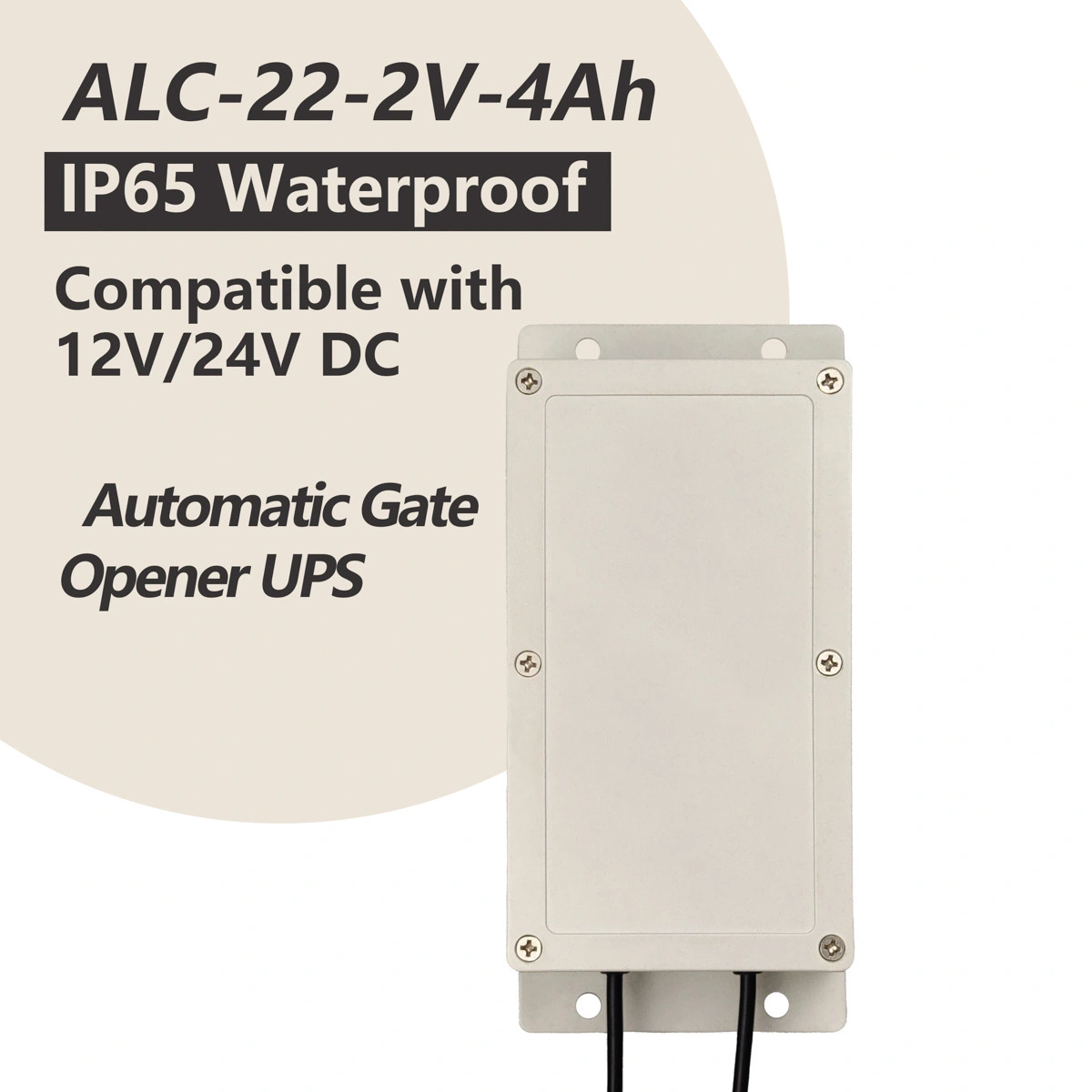 DGHW ALC-22-2V-4Ah Li-ion Battery UPS For Door Motor Automatic Gate Opener 1