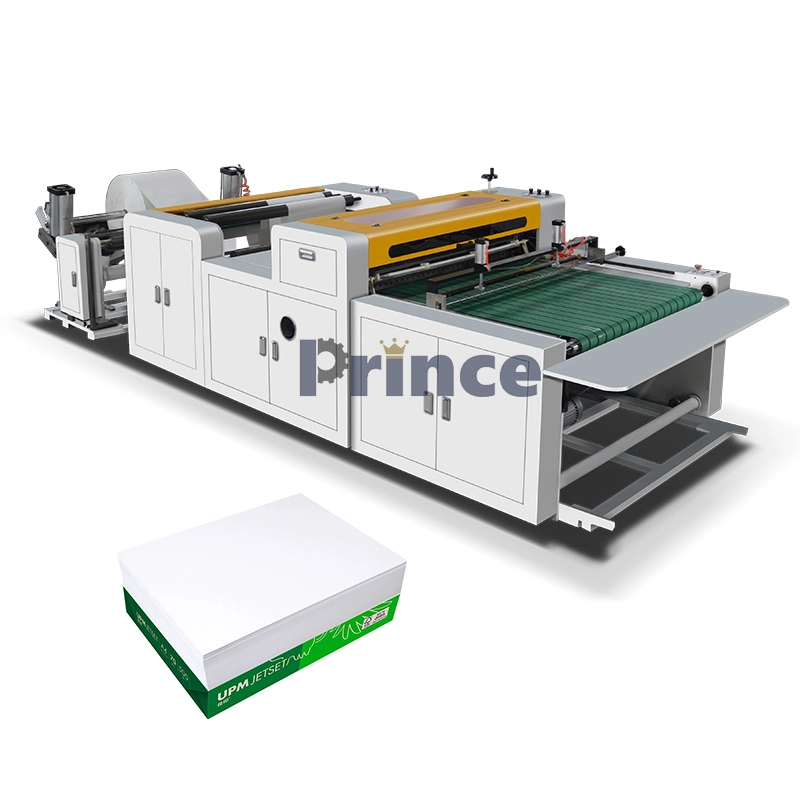 Automatic A4 Copy Paper Cutter Roll To Sheet Slitting Cross Cutting Machine 1