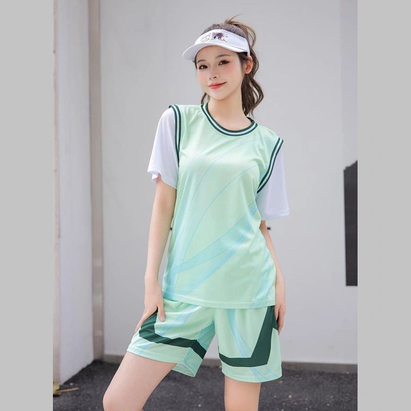 Basketball Jacquard Sports Short-Sleeve Set with Comfortable and Breathable Fabric GR1-1302 1
