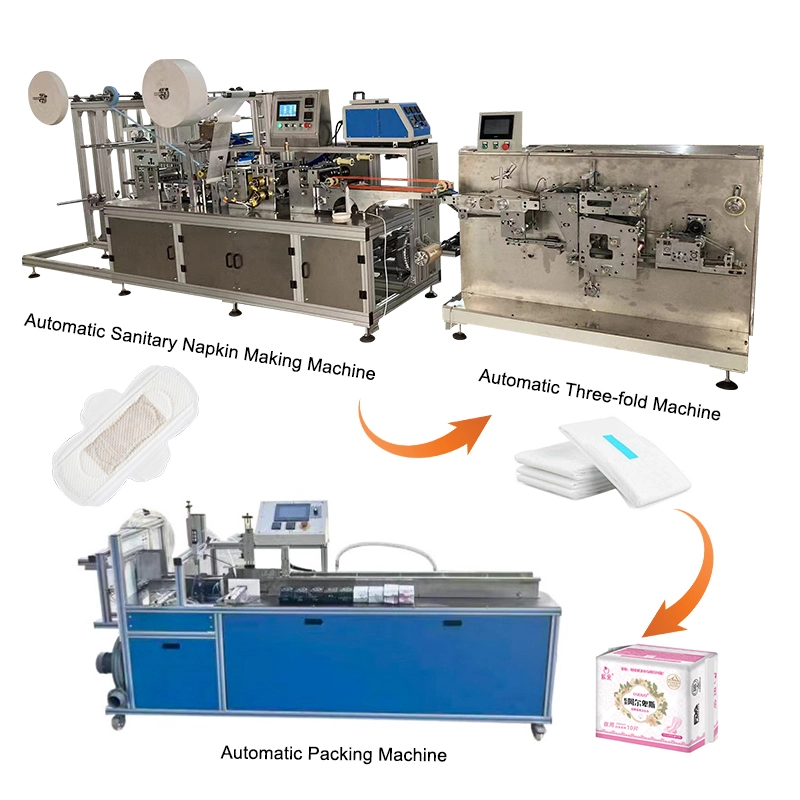 High Speed ​​Women Sanitary Pads Line Making Packing Machine Menstrual Sanitary Pad Making Machine Produksyon ng Sanitary Napkin 1