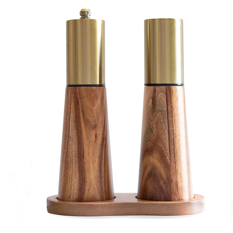 Manual Pepper Grinder Factory Price Wood+stainless Steel 3