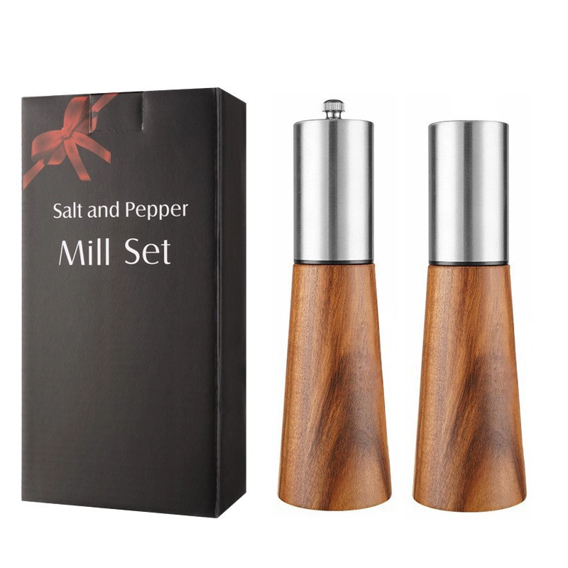 Manual Pepper Grinder Factory Price Wood+stainless Steel 7
