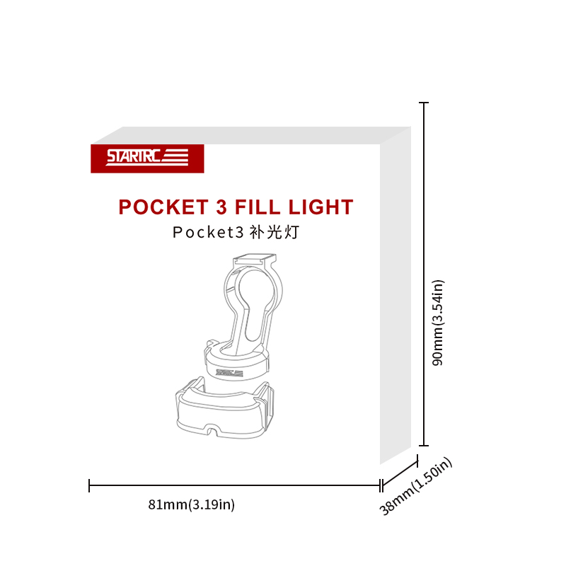 Luz de relleno magnética STARTRC con soporte para DJI Pocket 3 8