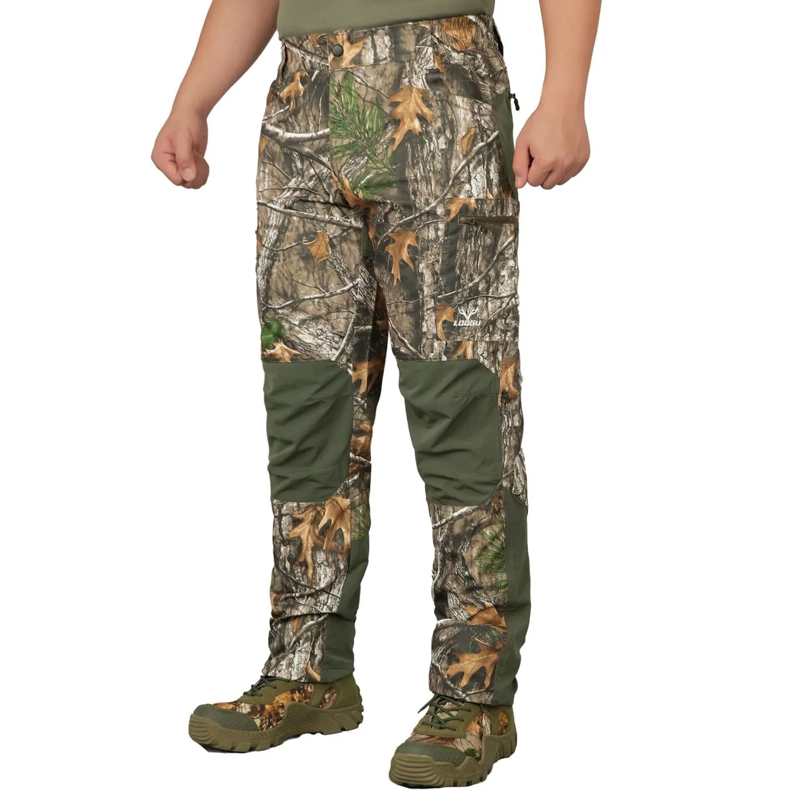 LOOGU 7 Pockets hunting camo pants Olive Green 1