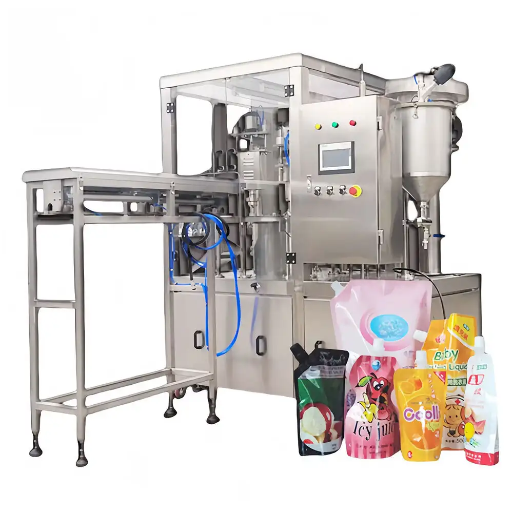 Sudut mayonna sauch kantong kanthong kanthi otomatis lan mesin capping 1