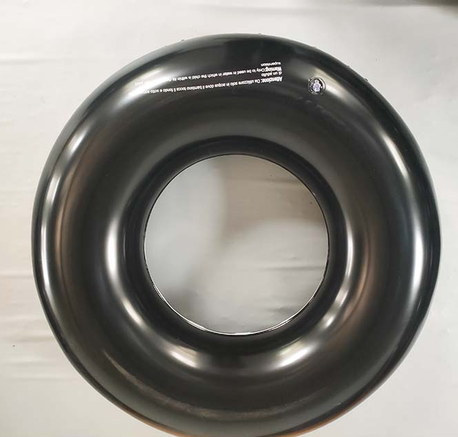 Anillo inflable de la nadada del PVC del anuncio del logotipo del OEM con la manija 4