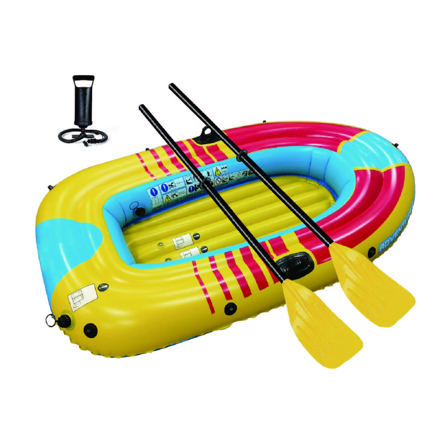 OEM Summer Inflatable Swim Boat with Paddle Pool Toys Outdoor River Lake Beach Sea PVC Raft 4