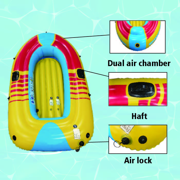 OEM Summer Inflatable Swim Boat with Paddle Pool Toys Outdoor River Lake Beach Sea PVC Raft 5