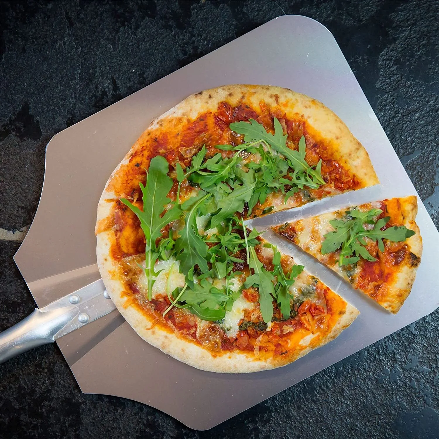 High Quality Stainless Steel MCD Pizza Peel with Aluminum Handle Easy Grip for Outdoor Kitchen Cooking 1