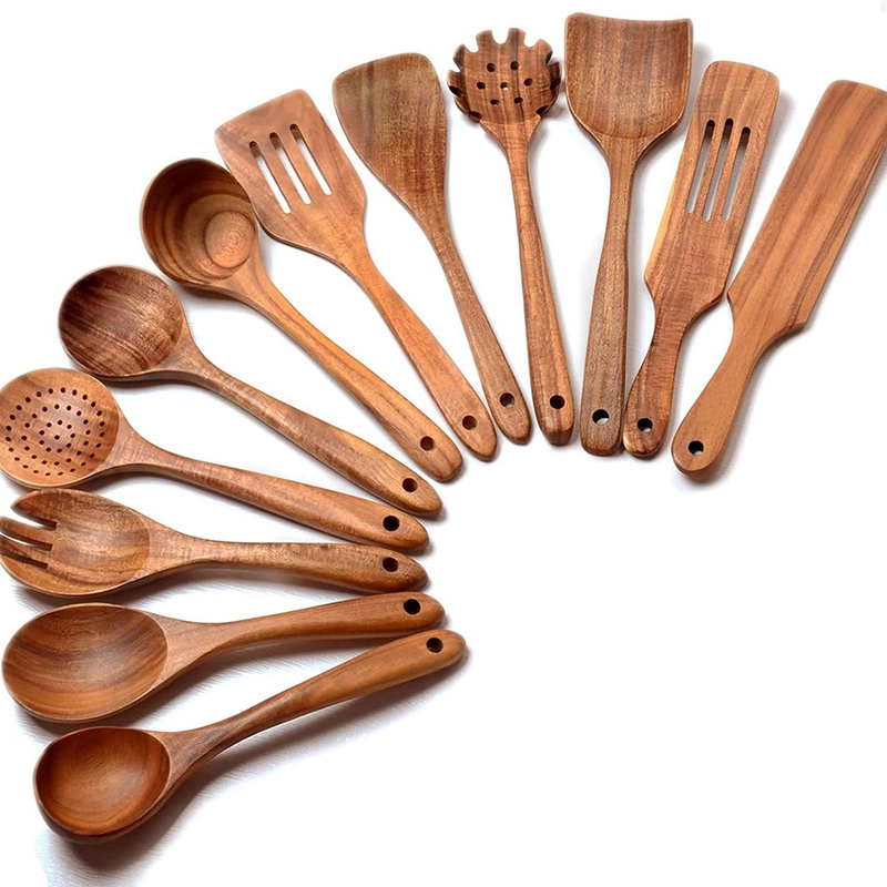 Custom Madewooden Utensils Kitchen 1pc/oppbag 1000sets 3