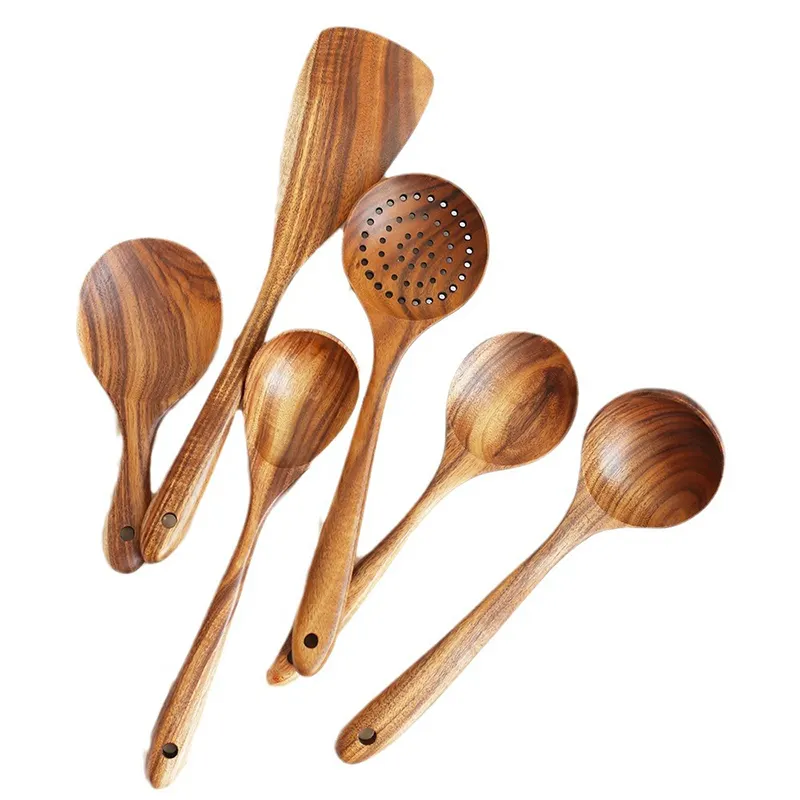 Custom Madewooden Utensils Kitchen 1pc/oppbag 1000sets 4