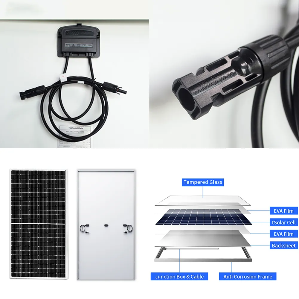 Monocrystalline Solar Panels for Sale Mono-Facial 182mm by Kangweisi 9
