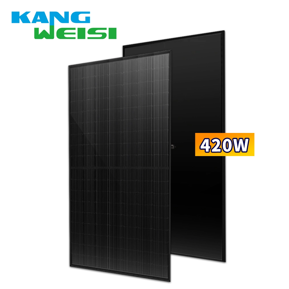 انبار اروپا Jinko longi تمام مشکی PV panneau panneau 400W 410W 415W 420W نیمه برش PV پنل خورشیدی 1